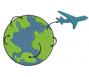 Stickdatei - Weltreise